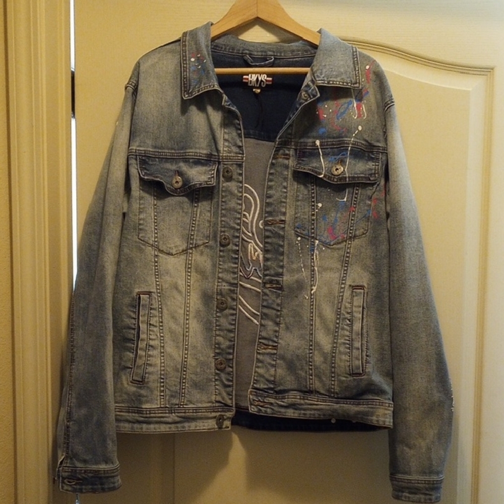 BKYS - NEW JERSEY  DESIGNER DENIM JACKET - MEN'S XL - AUTHENTIC - $150 o.B.o.